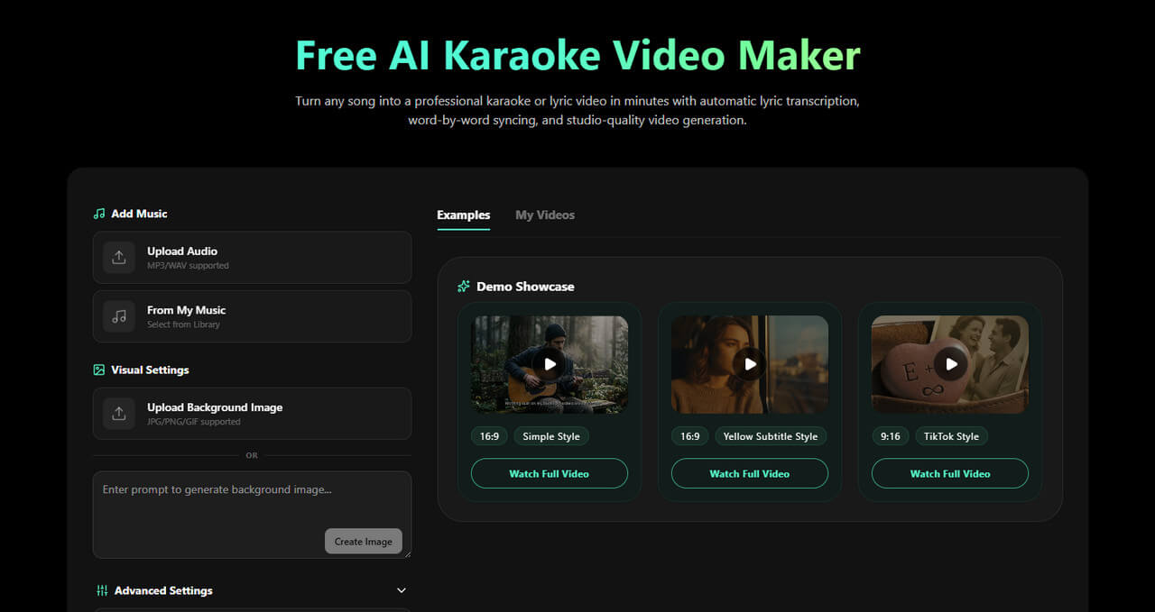AI Karaoke Video Maker Workflow
