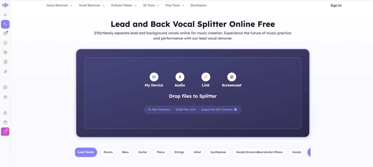 09 AudioCleaner AI Lead & Back Vocal Splitter