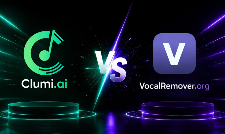 Clumi AI vs. VocalRemover.org: So wählen Sie den besten KI-Vocal-Remover
