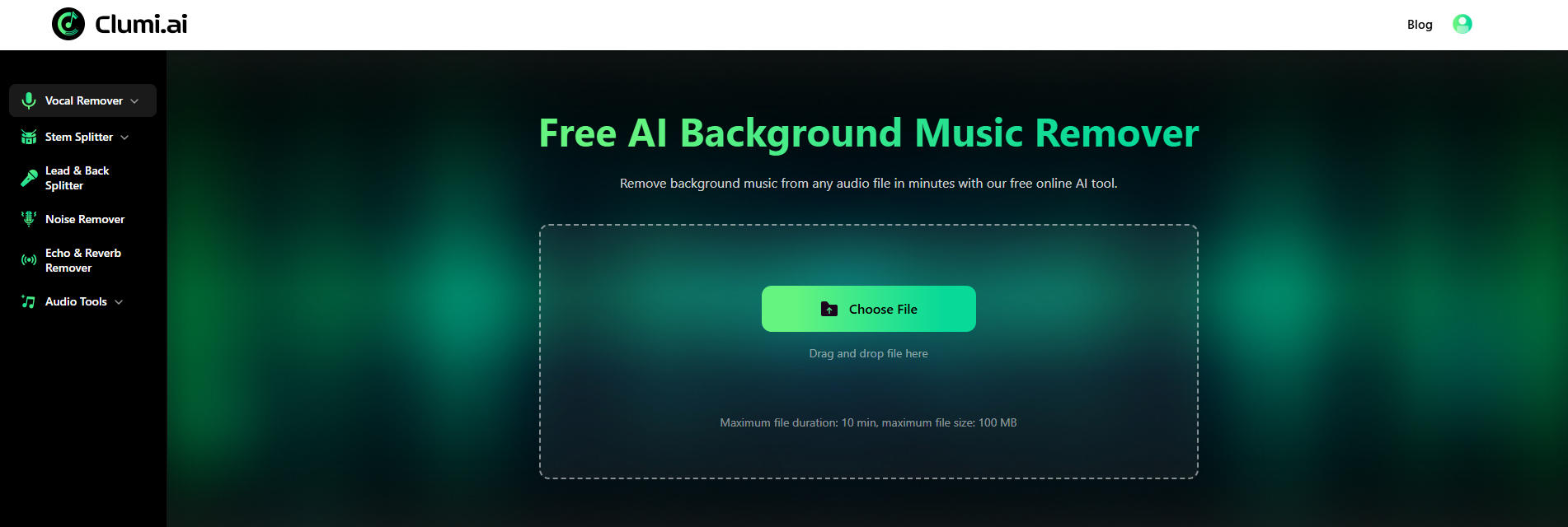 01 Clumi AI background music remover